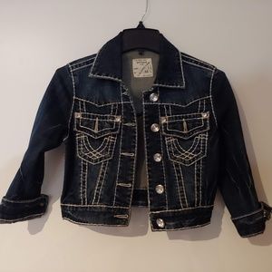 LA Idol Bling Crop Jean Jacket